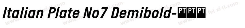 Italian Plate No7 Demibold字体转换